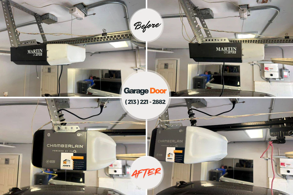 Before and after: garage door repair Falls City, NE